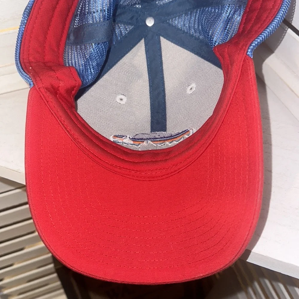 Patagonia Bison Hat red white and blue trucker adjustable - Picture 2 of 4